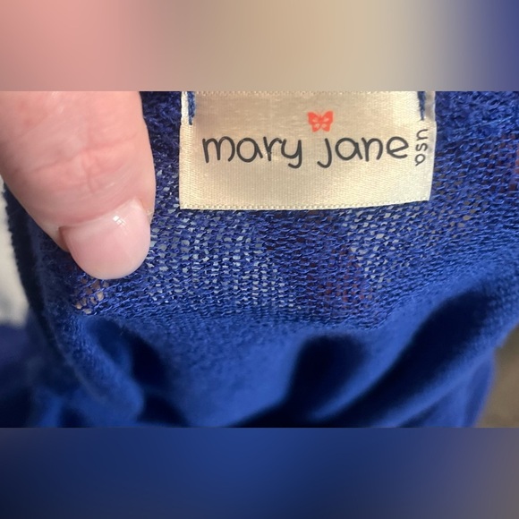 Mary Jane blue one size knit top - Picture 3 of 3